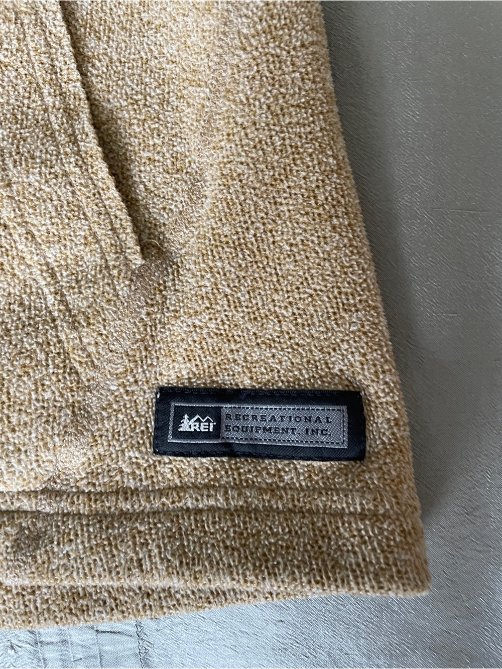 REI Hooded Sleeveless Zip-Up Fleece Vest in Tan size XL - Picture 7 of 10